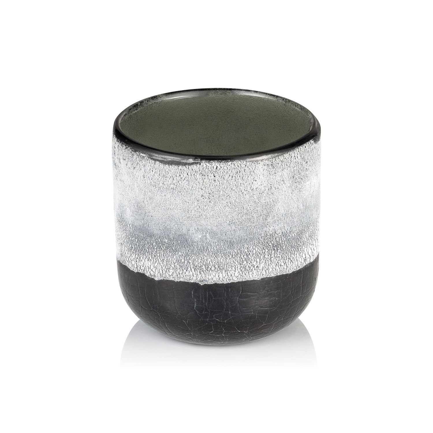 Candle Holder 10 cm Graphite Frosted - Tirolix