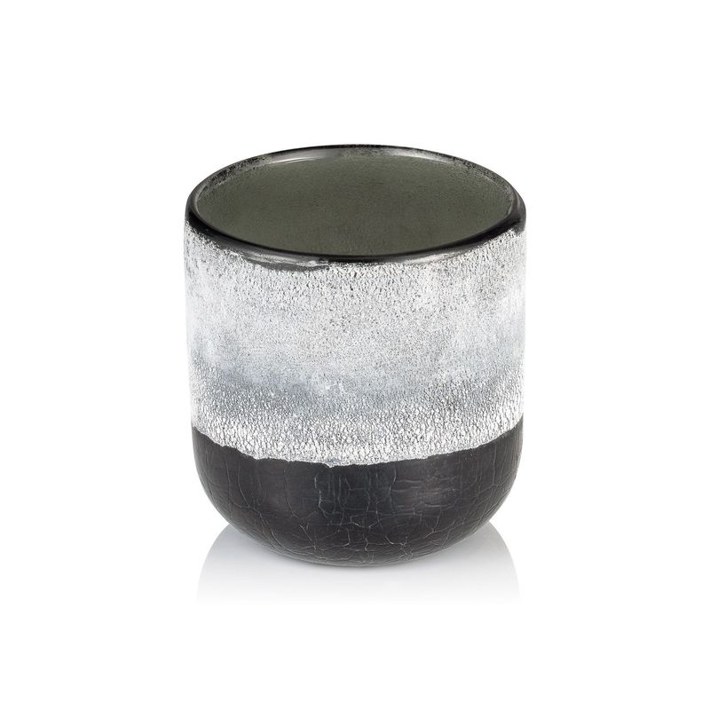 Candle Holder 10 cm Graphite Frosted - Tirolix