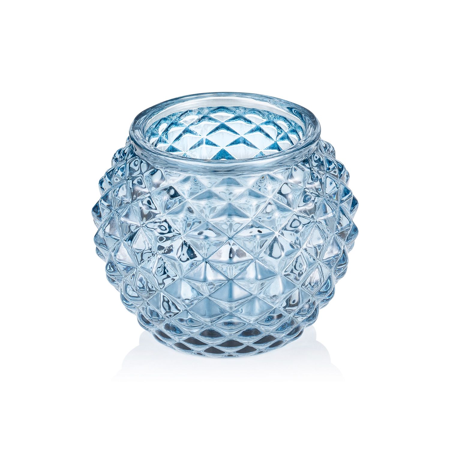 Candle Holder 7.5 x 6 cm Blue Ball - Tirolix