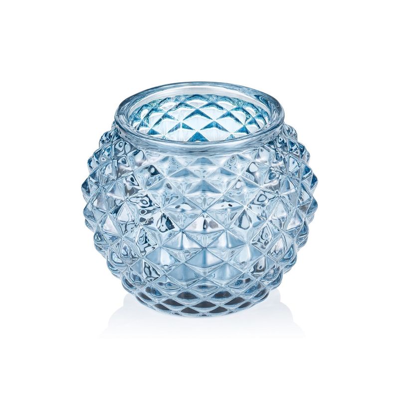 Candle Holder 7.5 x 6 cm Blue Ball - Tirolix