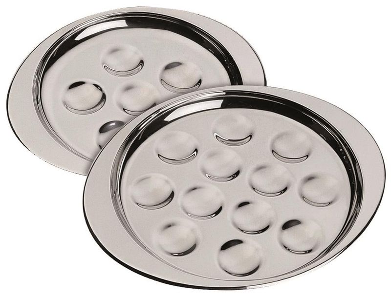 Ilsa piatto lumache 6 posti 20x17 cm inox per ristoranti horeca Tirolix