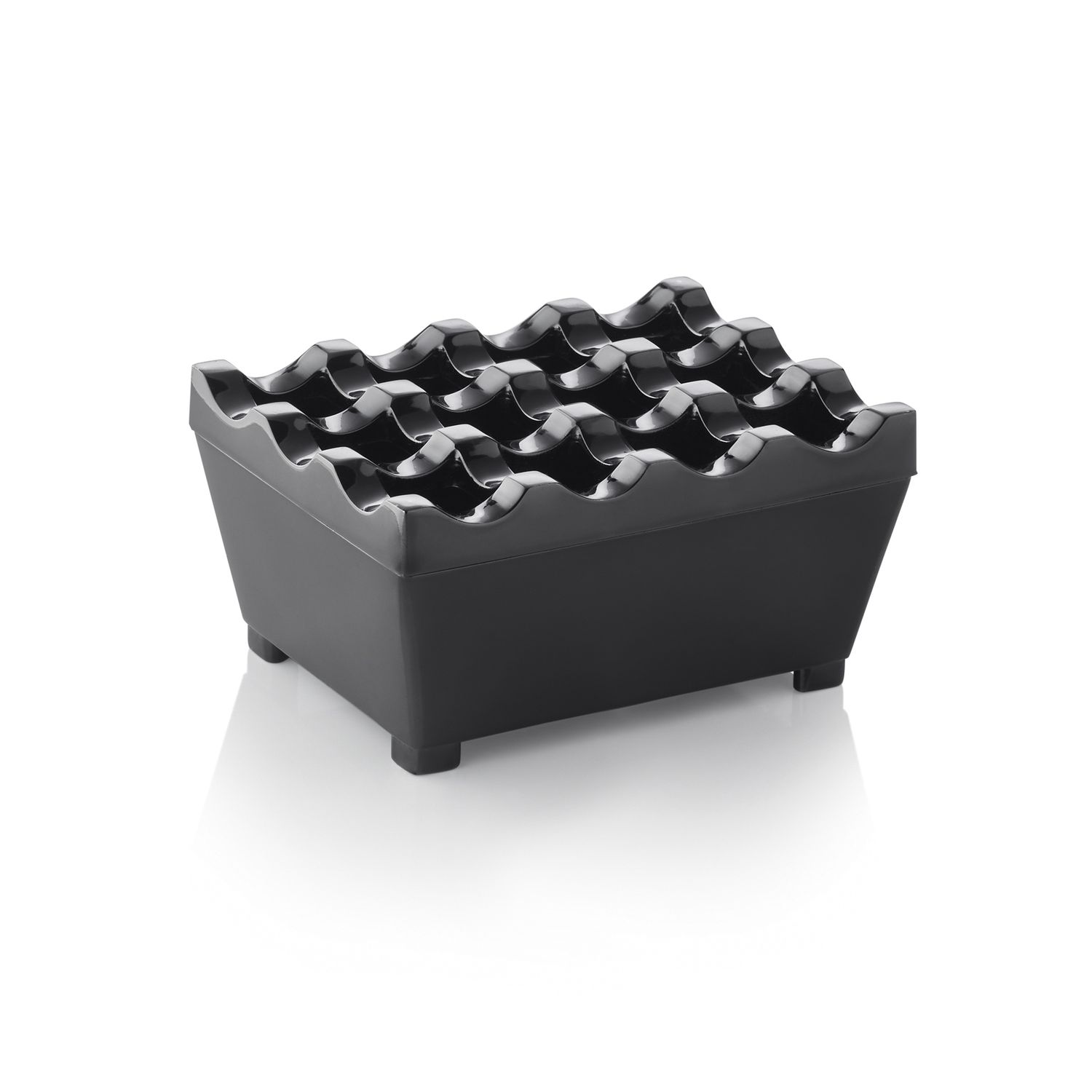 Windproof Ashtray 9.5 x 7.5 cm Black - Tirolix