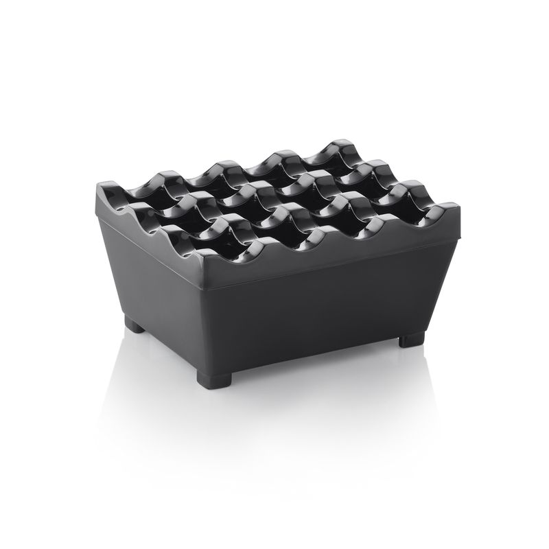 Windproof Ashtray 9.5 x 7.5 cm Black - Tirolix