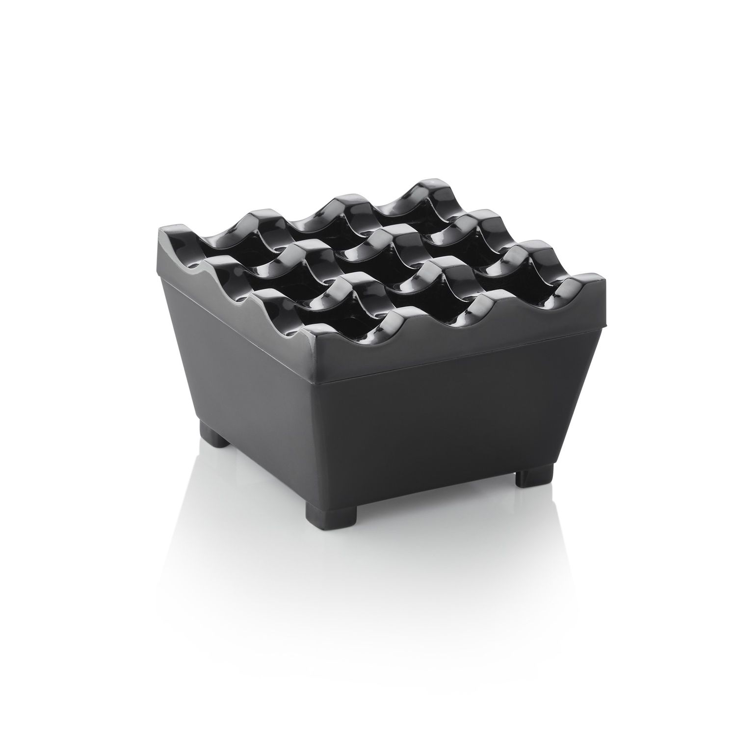 Windproof Ashtray 7.5 x 7.5 cm Black - Tirolix