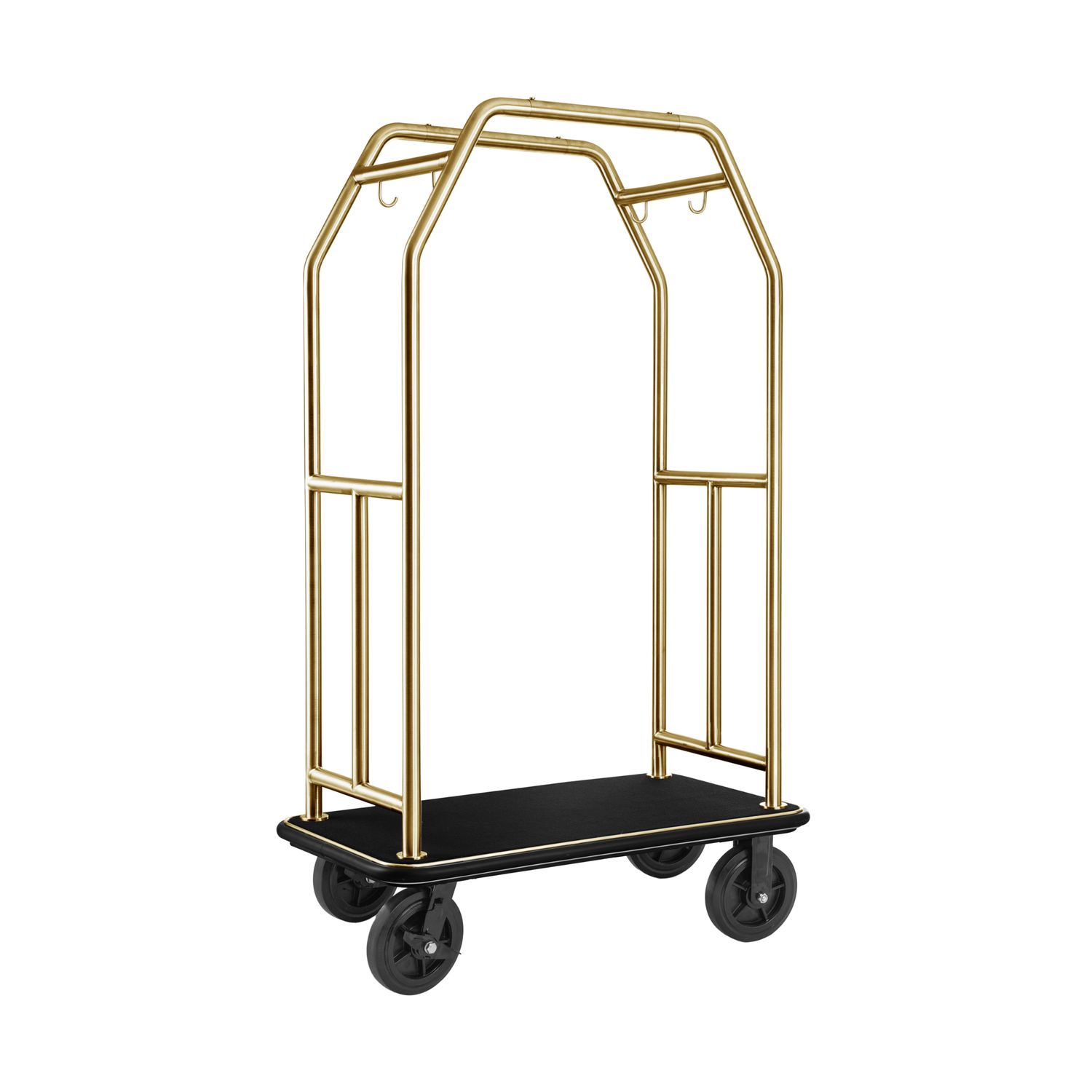 Luggage Cart 112 x 60 x 185 Black/Gold Traveller - Tirolix