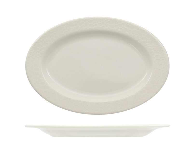 Oval Plate 22 x 15 cm Mineral - Ariane