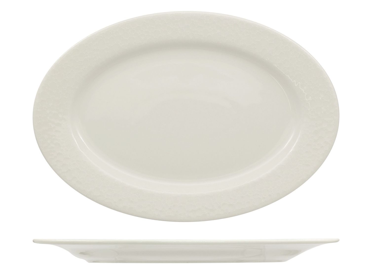 Oval Plate 32 x 22 cm Mineral - Ariane