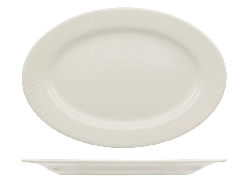 Oval Plate 32 x 22 cm Mineral - Ariane