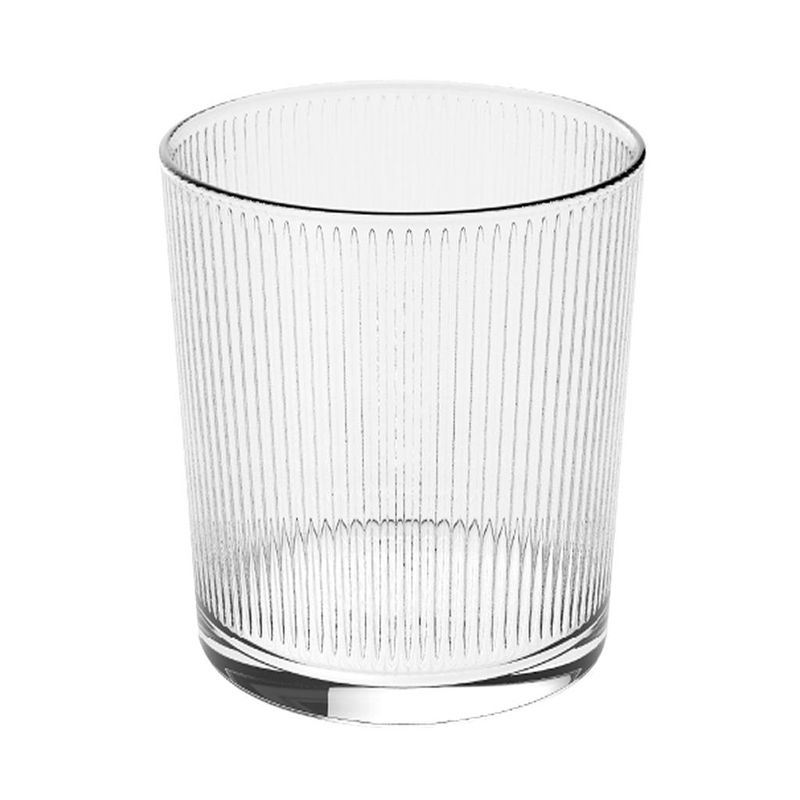 Borgonovo Some Lines glass 50 cl with vertical-line texture for horeca use
