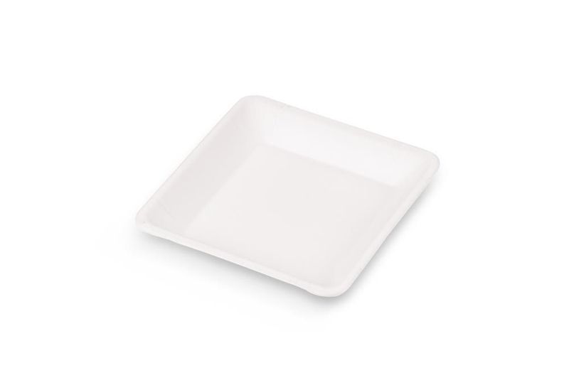 Set 1000 Piatto piano quadrato in polpa 16 x 16 cm Shiq - Byo