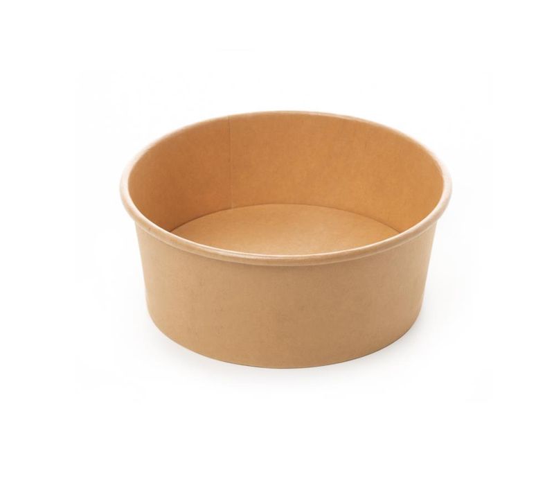 Set mit 300 Salatschale aus Kraftpapier 1000 ml - Byo