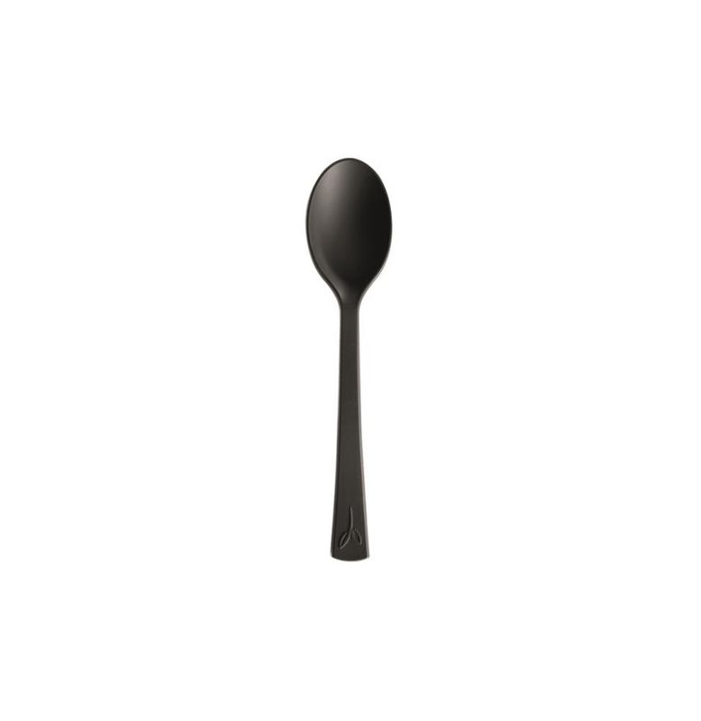 Set of 2000 Black spoon in CPLA, 10 cm - Byo