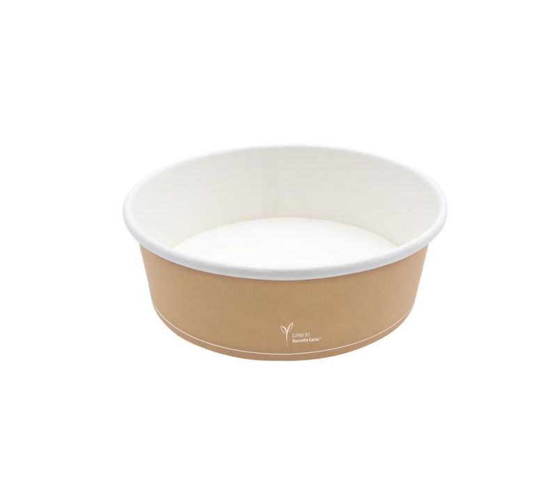 Set mit 300 Salatschale aus Papier 500 ml - Byo