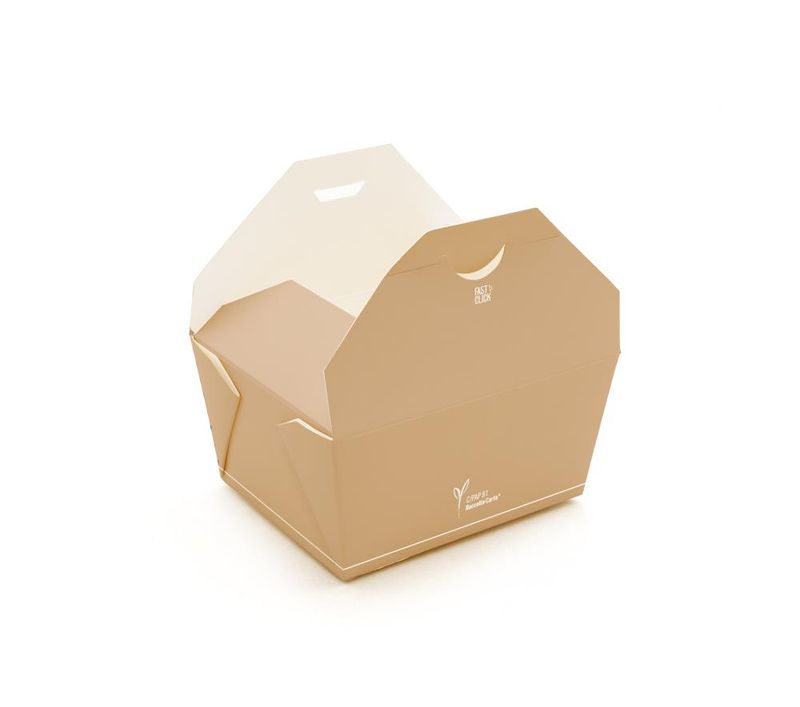 Set of 450 Rectangular take-away box in paper 13 x 10.5 cm - Byo