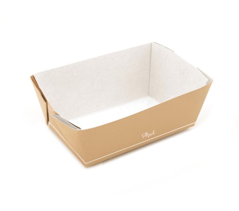 Set of 500 Paper Tray for Fried Food 13 x 10.5 cm FrittoPack - Byo