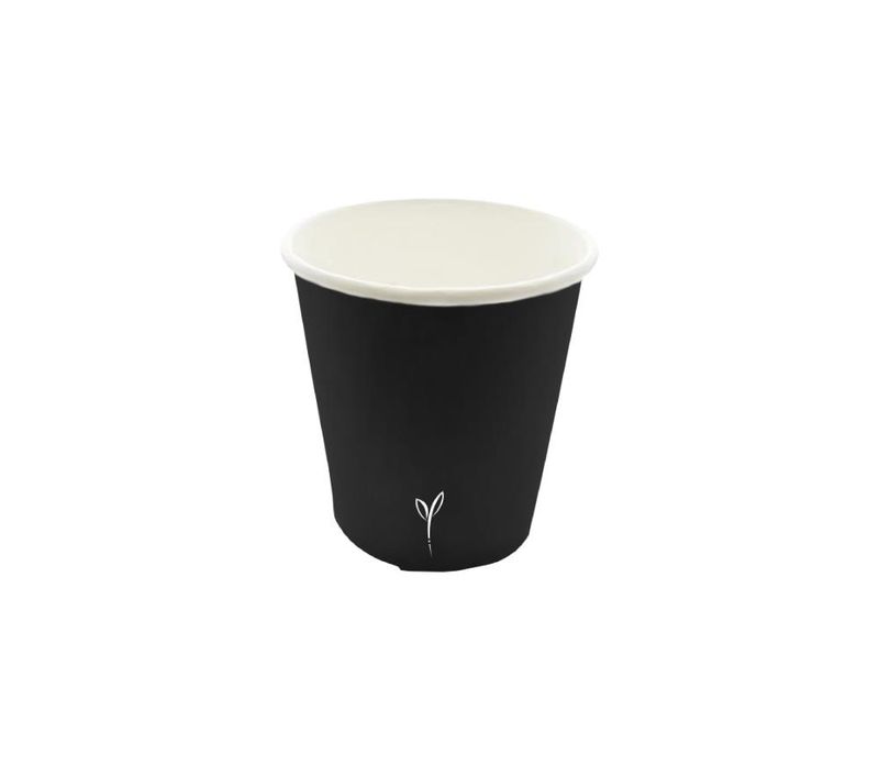 Set 1000 Bicchiere caffè in carta nero 80 ml - Byo