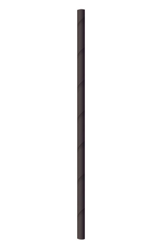 Set of 5000 Black Paper Straw 20 cm - Byo