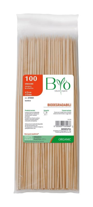 Set mit 5000 Bambusspieß 15 cm - Byo