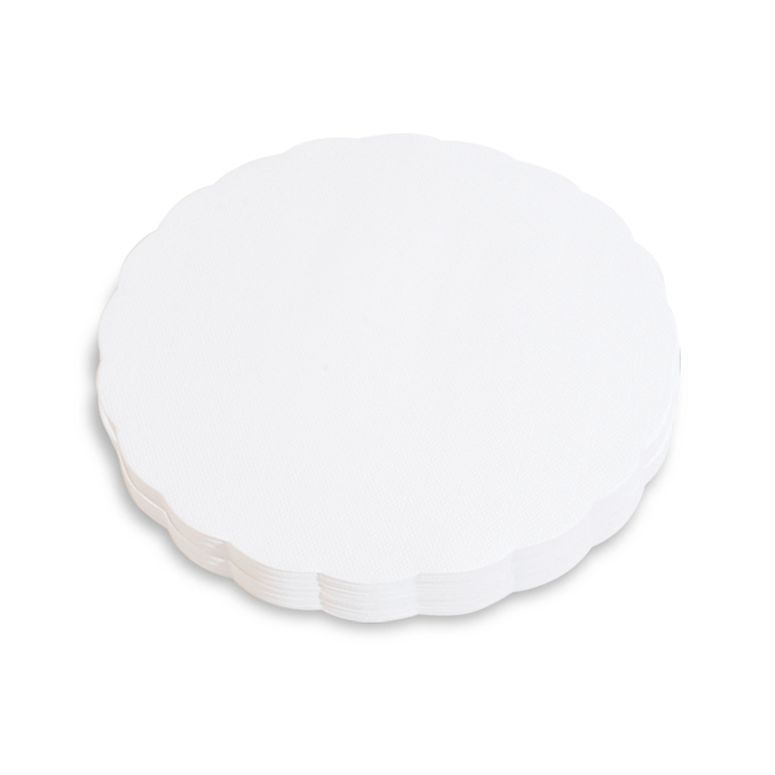Set of 5000 Round frying card in white straw 40 gms 16 cm - Byo