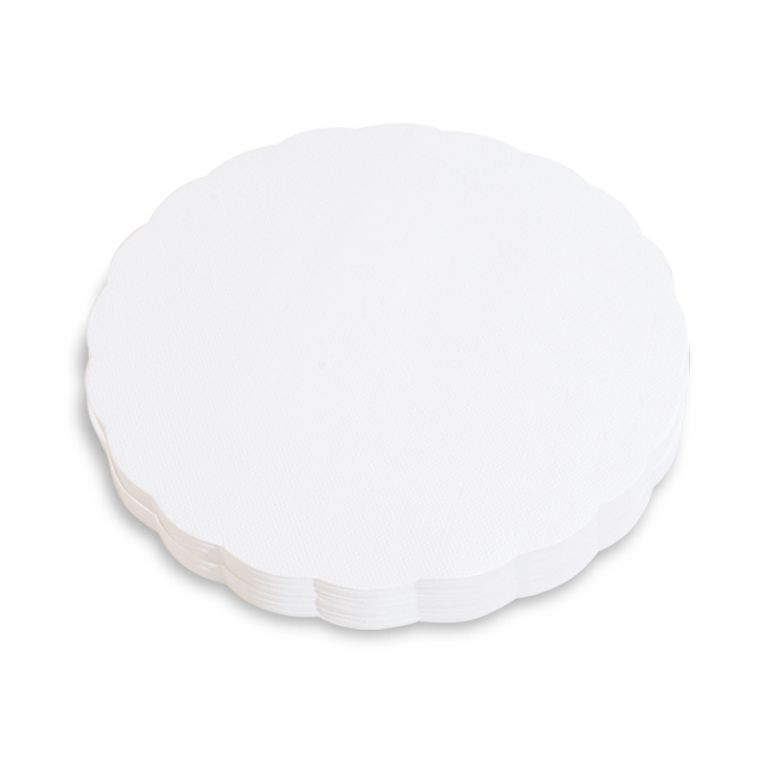 Set of 5000 Round frying card in white straw 40 gms 20 cm - Byo