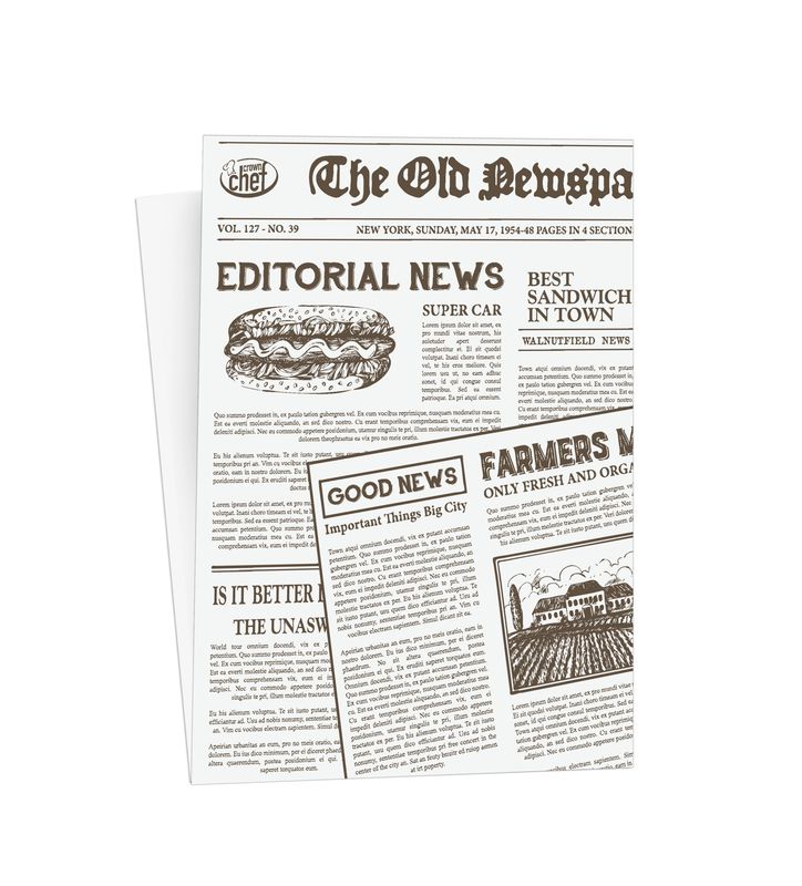 Set of 3000 Greaseproof Newspaper 15 x 18 cm - Byo