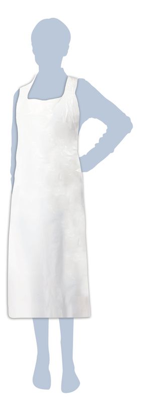 Set of 1000 White Polyethylene Apron 122 x 70 cm Defender - Byo