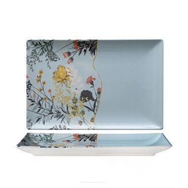 Rechteckiges Tablett 30 X 20 cm Botanica Hellblau - Tirolix