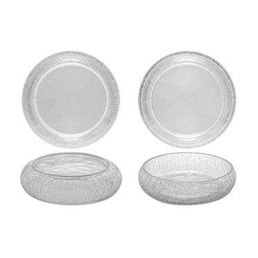 Flat/Deep Reversible Gourmet Plate 24 X 6.5 cm Crackle - Tirolix
