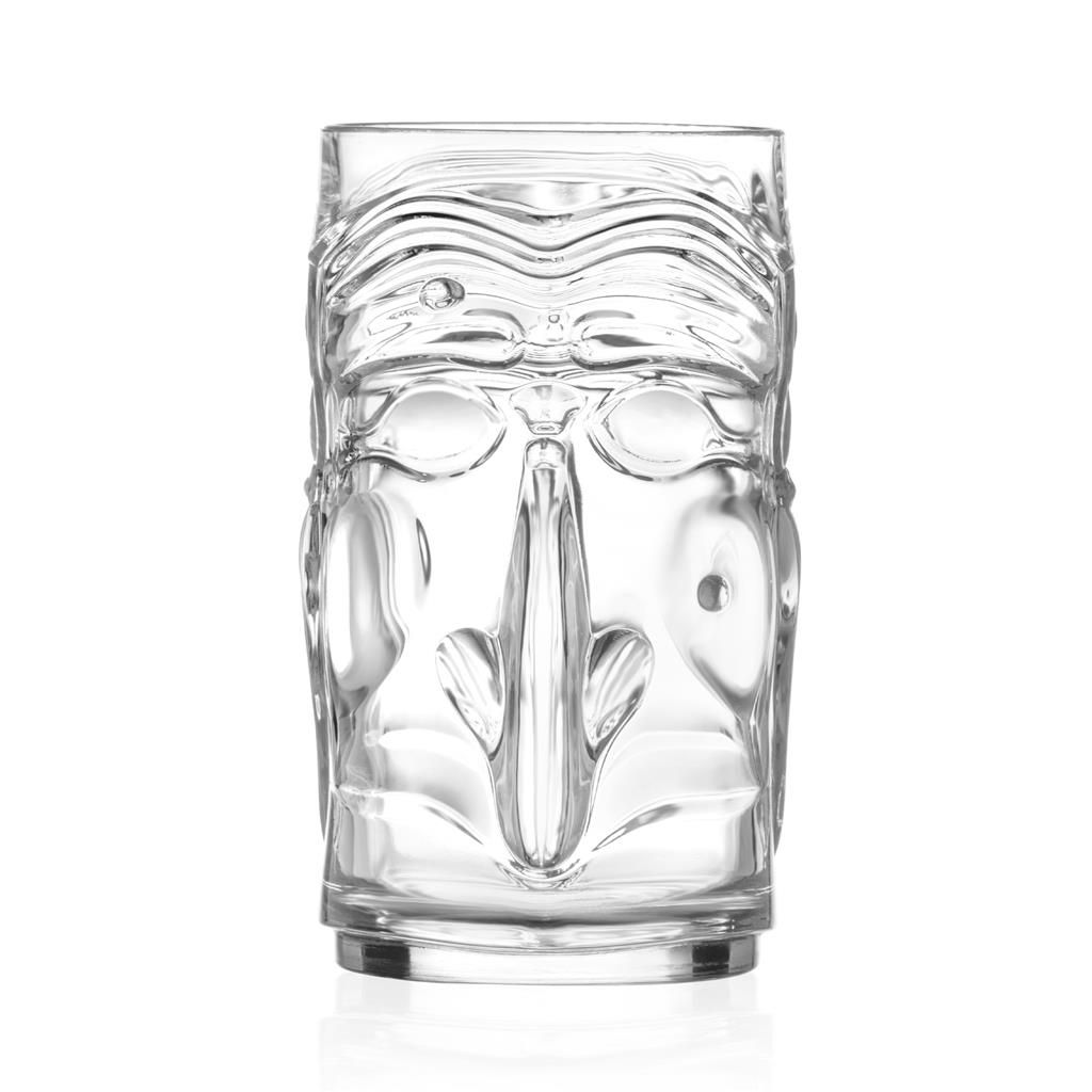 Tiki Pulcinella glass 45 cl LUXION glass Pulcinella decor stackable professional horeca

