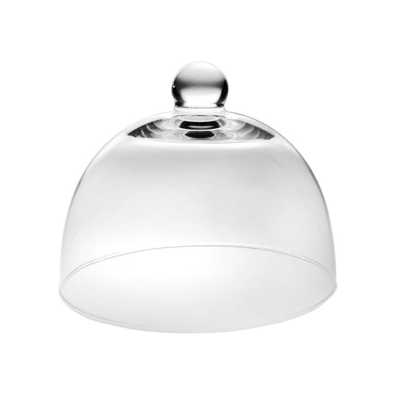 Tirolix 16 cm glass dome no hole for horeca use, desserts and snacks
