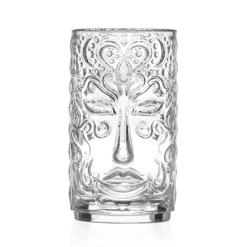 Tiki Venezia glass 45 cl LUXION glass Venetian mask design stackable professional horeca

