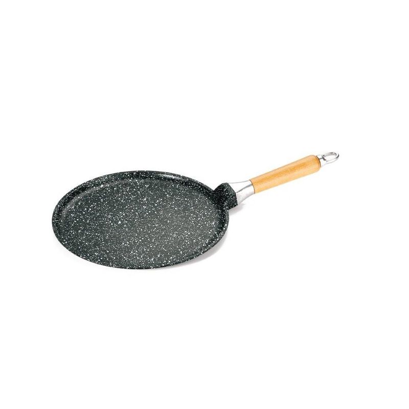 Pierrestone Antik Ars 32 cm round pan nonstick no induction with removable wooden handle for horeca use