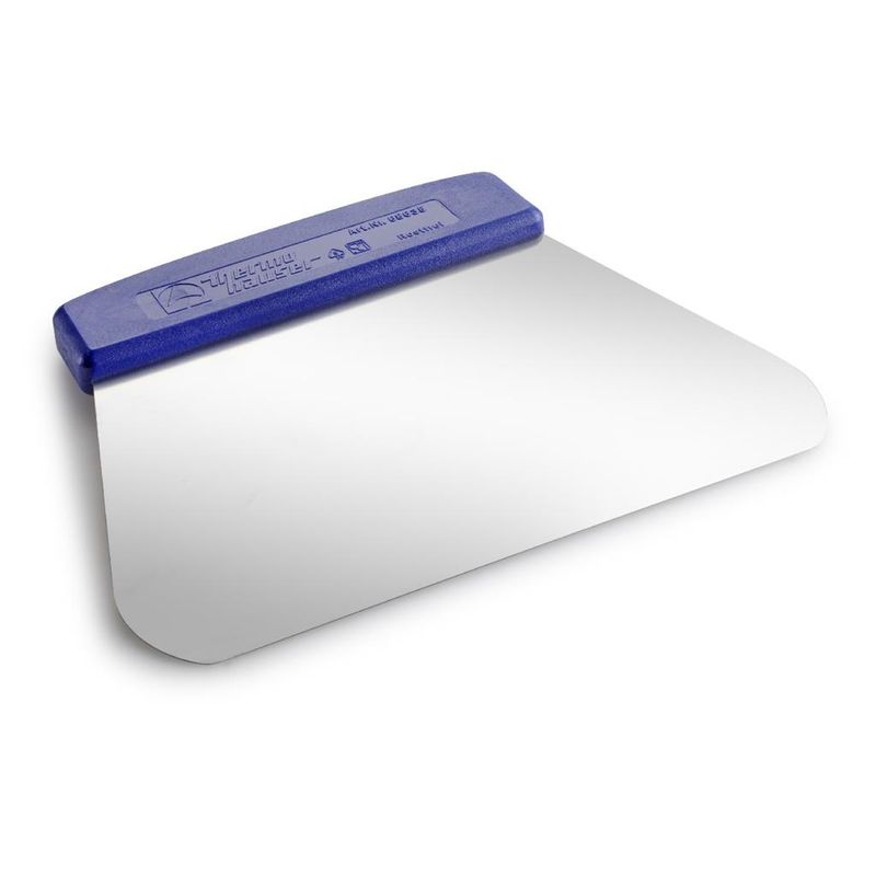 Thermohauser 19.5x14.5 cm stainless steel flexible scraper for professional horeca kitchen