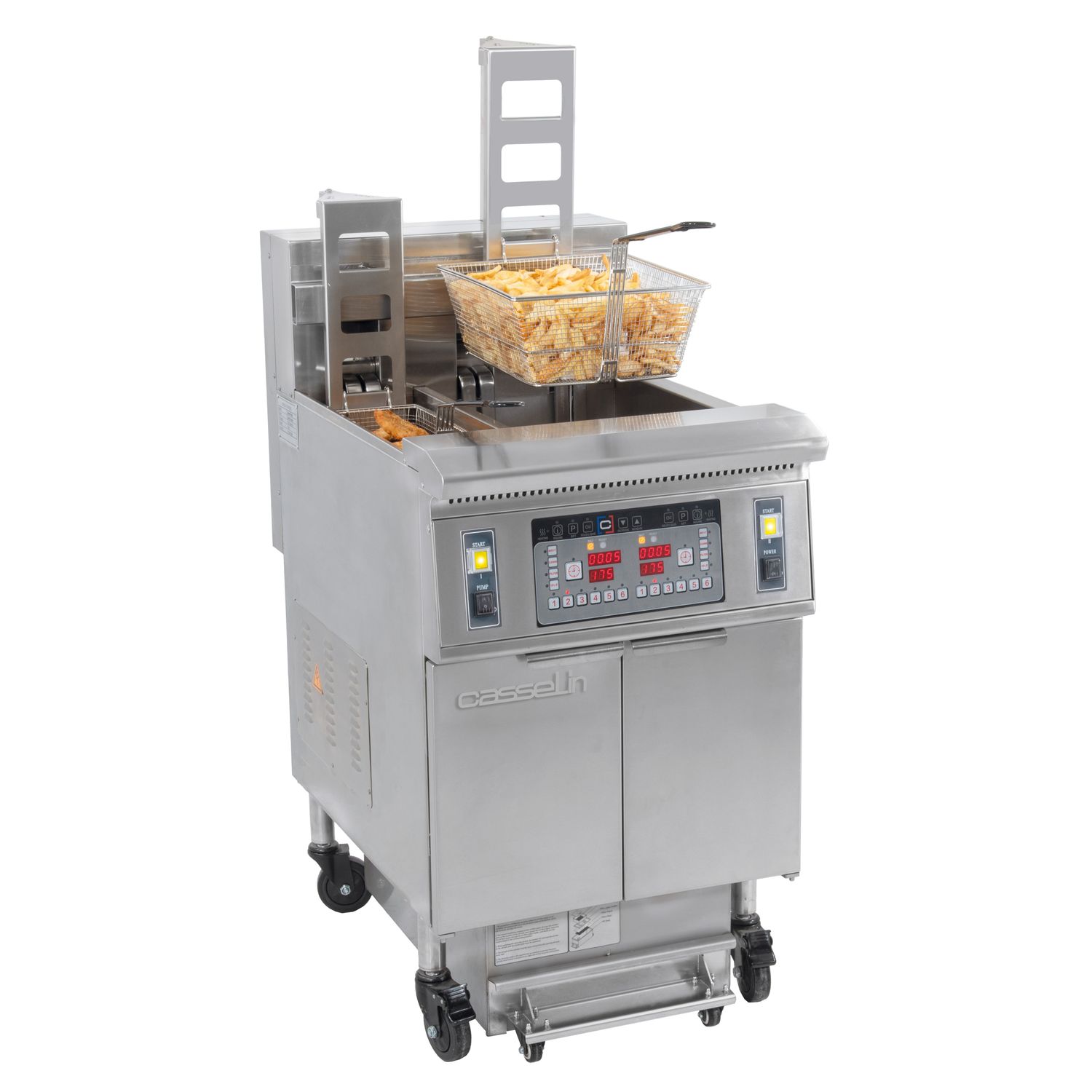 Electric Fryer with Automatic Lifting and Oil Filtering System 12 + 22 l 8.5+17kw - Casselin