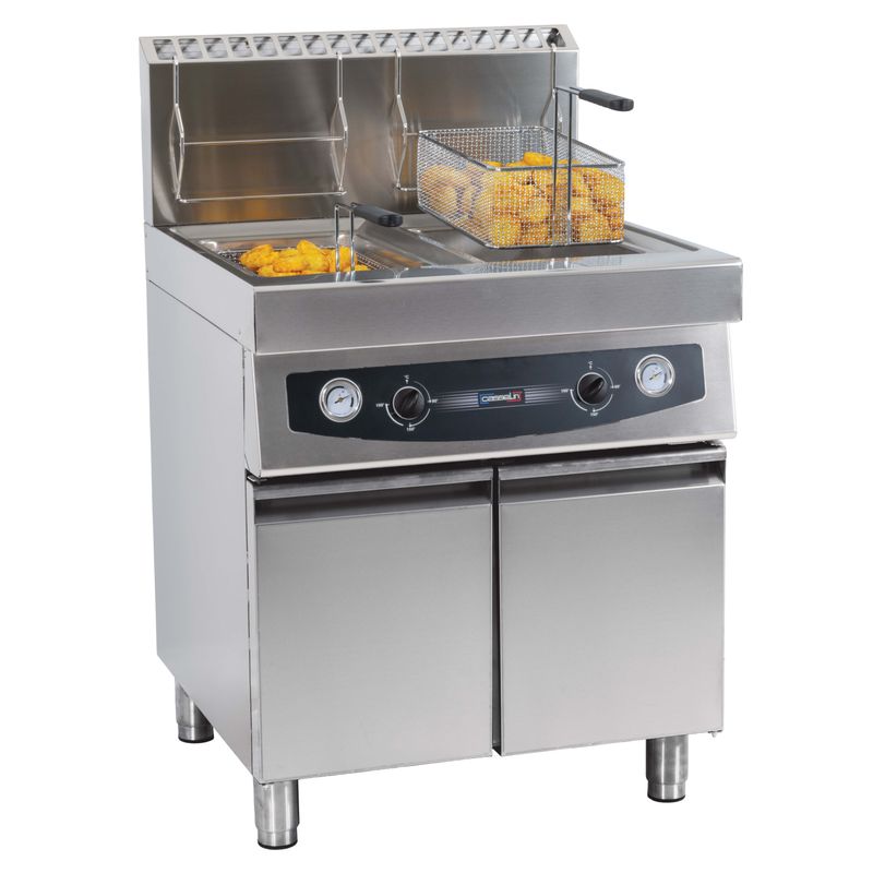 Gas - Fritteuse auf Schrank 2 x 17 l - Casselin