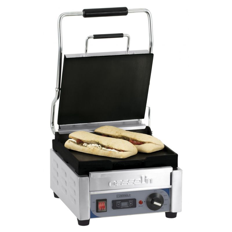 Premium Small Panini Grill Smooth - Smooth with Timer - Casselin