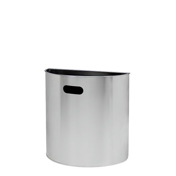 Miluna wall bin satin stainless steel compact and durable

