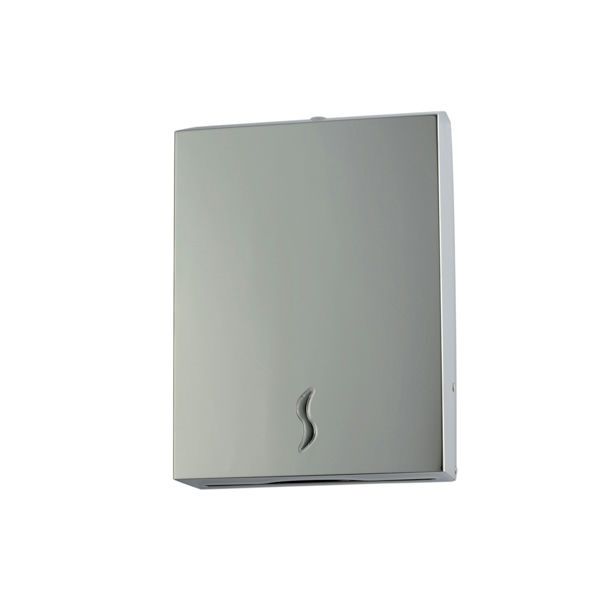 Brinox stainless steel dispenser AISI 304 for 400 C and Z-fold sheets with anti-vandal lock.

