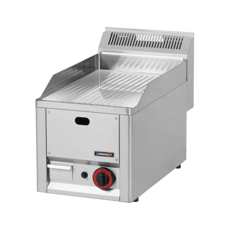 Ribbed Chrome Gas Fry Top 33 - Casselin