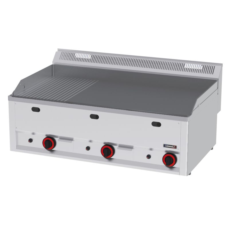 Ribbed - Smooth Cast Iron Fry Top 99 Gas - Casselin