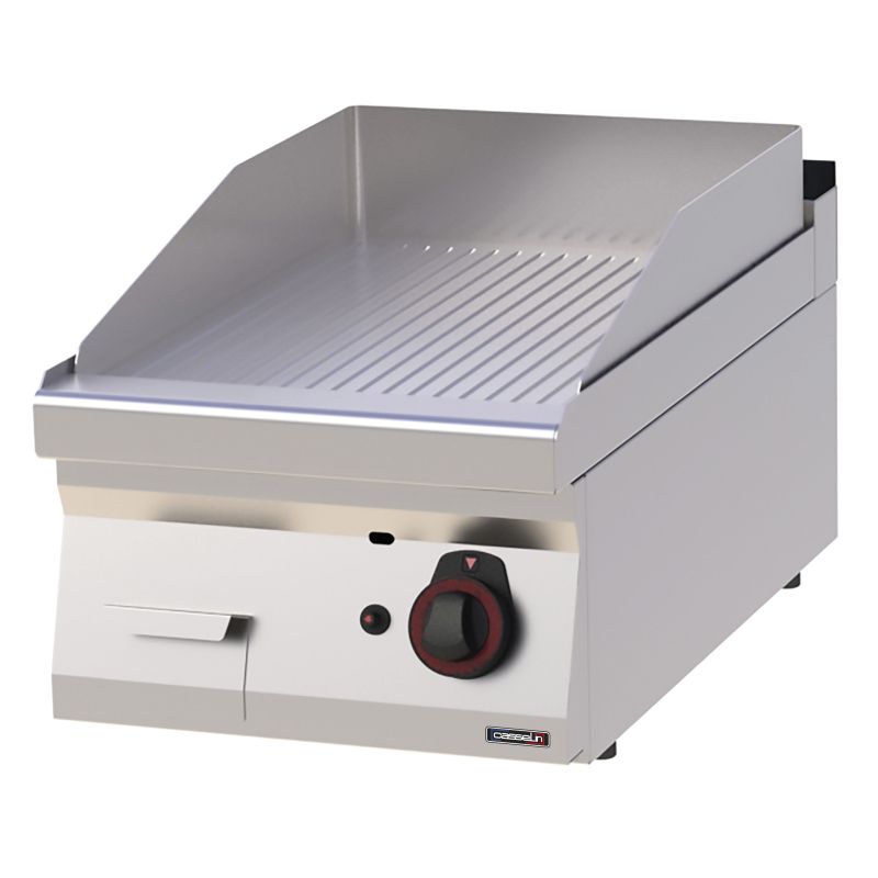 Gas Fry Top Chromed Ribbed 40 - Casselin