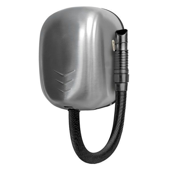 Zefiro Pro Hair Medial wall hair dryer chrome inox 1100 W extendable hose 60‑120 cm dual thermostat