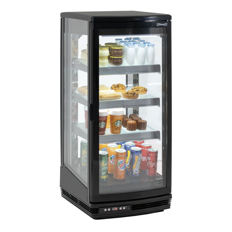 Refrigerated Showcase 2 Doors 93 l Black - Casselin