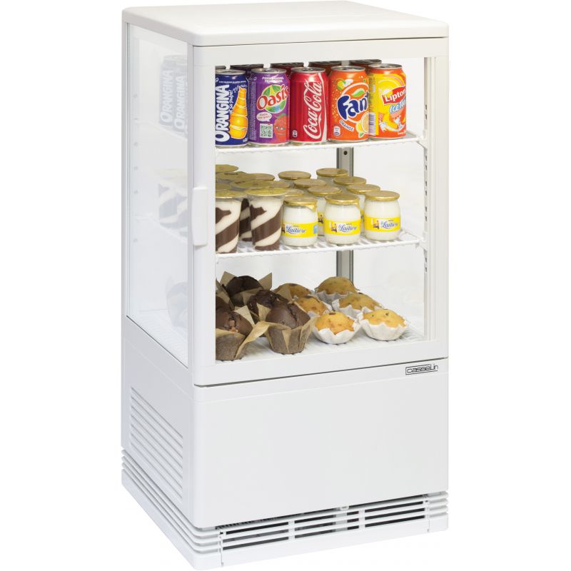 Mini Refrigerated Display Case Positive 58 l White - Casselin