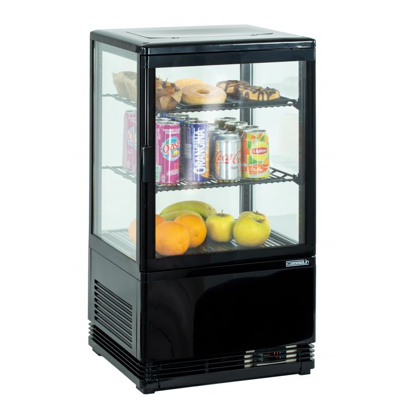 Mini Refrigerated Display Case Positive 58 l Black - Casselin