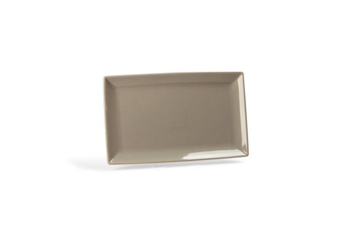 Rectangular tray porcelain 27x17 cm Purity taupe horeca use