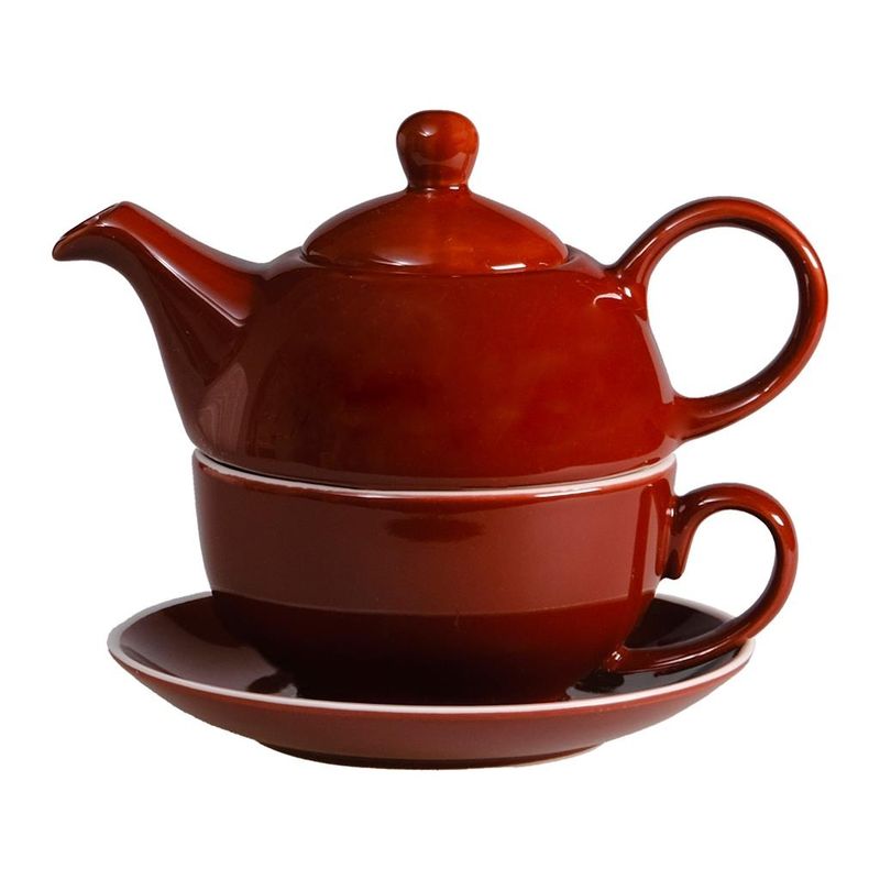 Tirolix Tea For One 30 cl brown cup saucer horeca