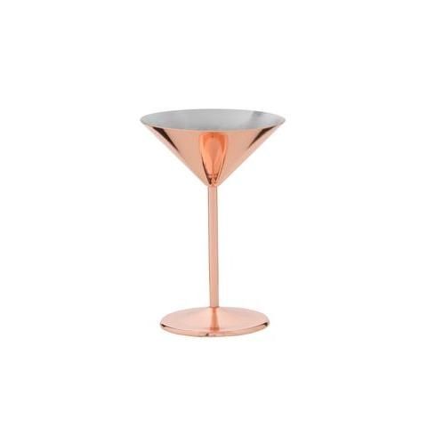 Set 2 martini glasses copper horeca use