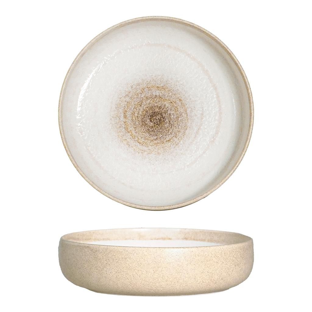 Soup plate 20 cm Gemscape sand porcelain for horeca restaurants Tirolix