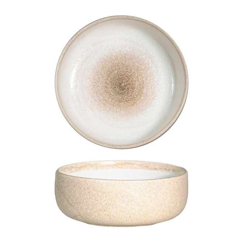 Bowl 16 cm Gemscape sand porcelain for horeca restaurants Tirolix